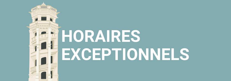 Fermeture du château à 17h les 24, 31 décembre et 4 janvier